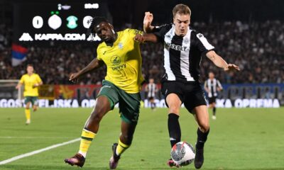 fudbaler Partizana na utakmici kvalifikacija za UEFA Ligu Konferencija protiv Hibernijana na stadionu Partizana, Beograd 07.08.2025. godine Foto: Marko Metlas Fudbal, Partizan, Kvalifikacije, UEFA Liga Konferencija, Hibernijan