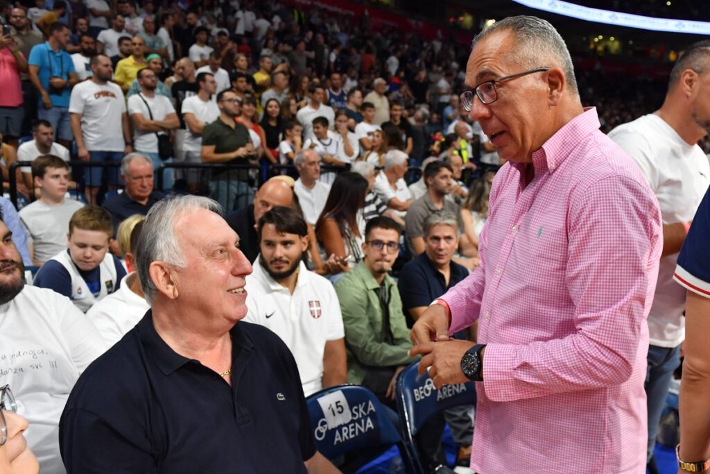 Ratko Radovanović na prijateljskoj utakmici Srbije protiv Slovenije u hali Beogradska arena, Beograd 21.08.2025. godine Foto: Marko Metlas Kosarka, Srbija, Slovenija, Prijateljska utakmica