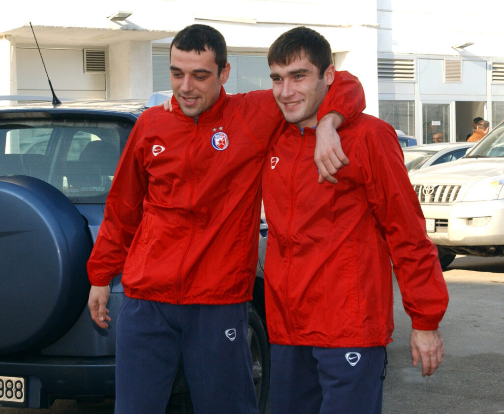 FUDBAL - Pocetak priprema fudbalera Crvena zvezda. NENAD MILIJAS i BRONOWITZKI GZERGORZ - BronovickiBeograd, 11.01.2008. photo:N.Parausic